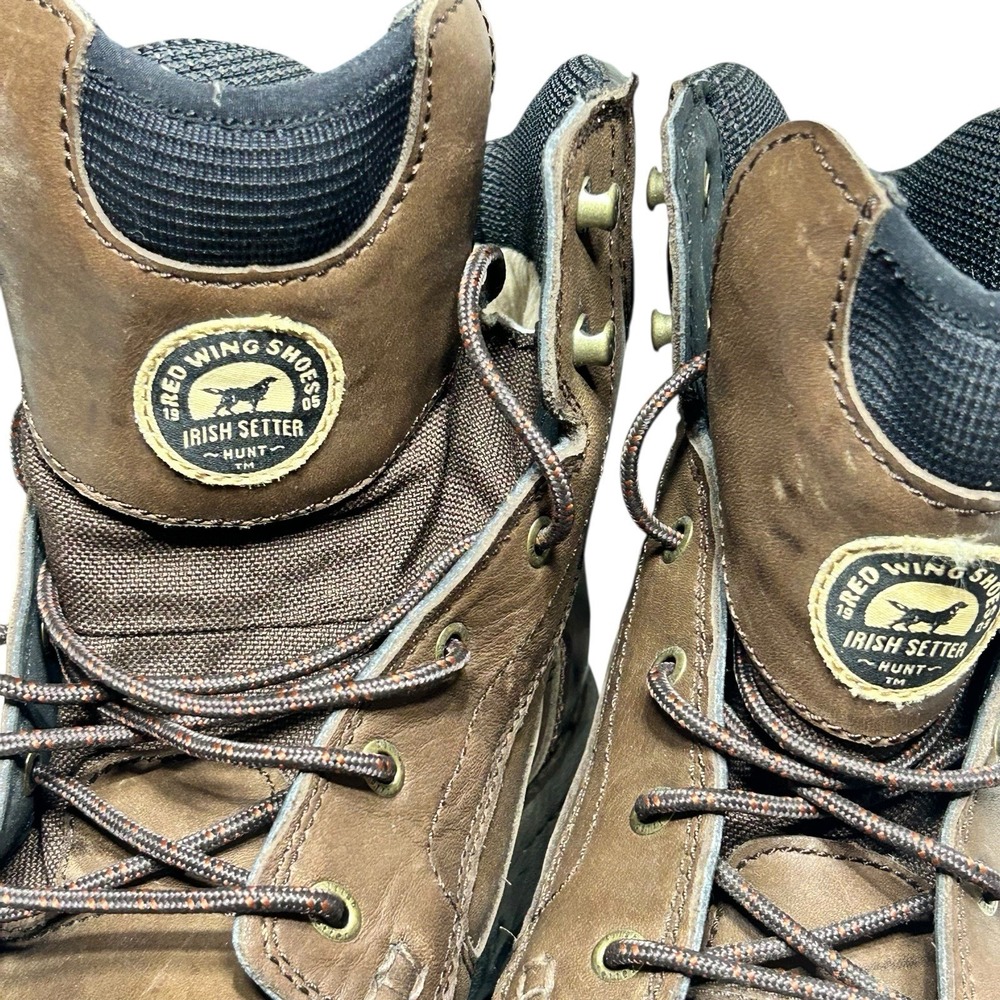 Red Wing Irish Setter 805 Brown Leather Hunt Havoc Boots Men's Size 14 Goretex - Picture 8 of 14